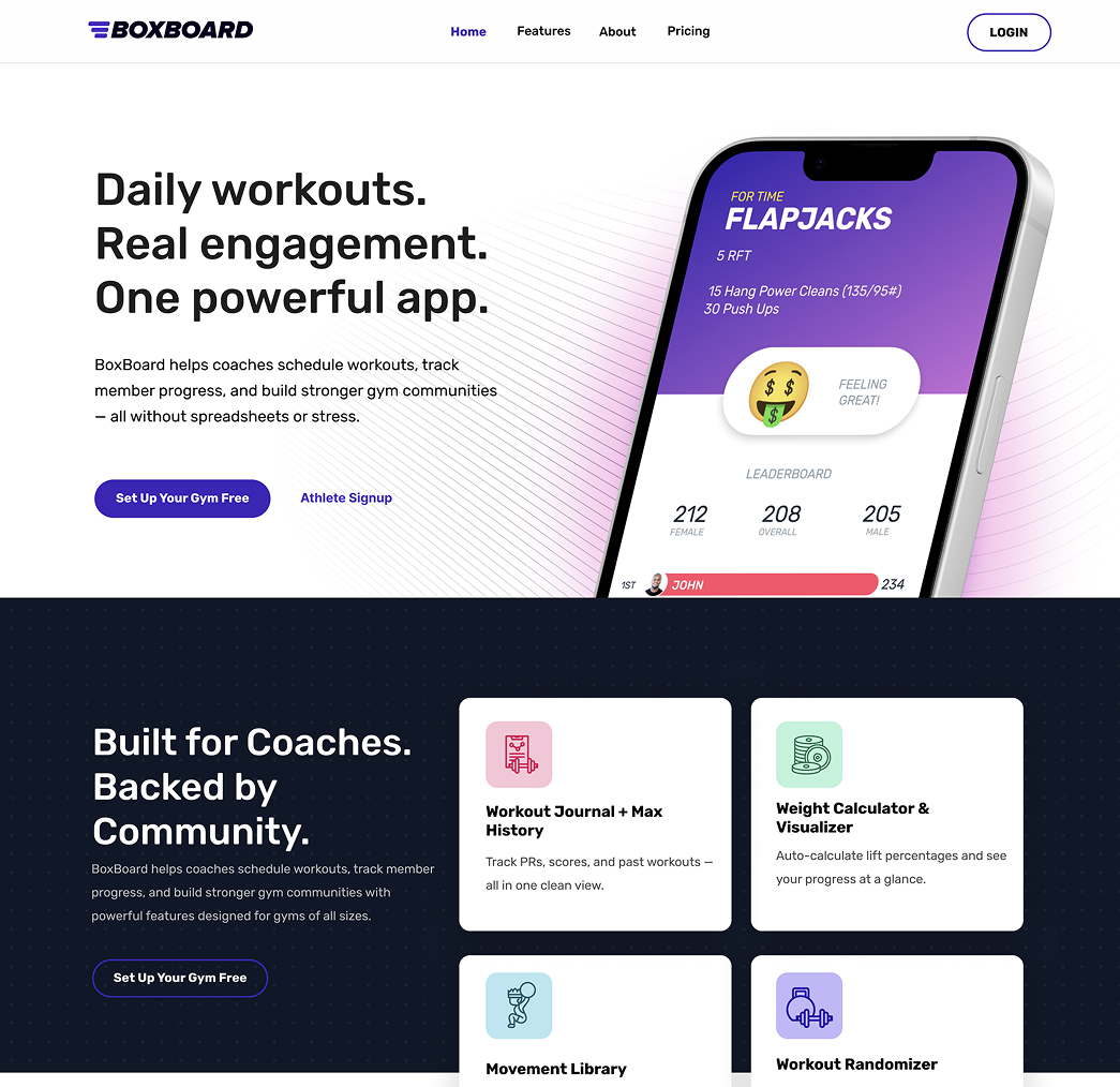 AI-generated landing page